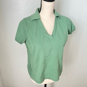 Loft v-neck collard blouse